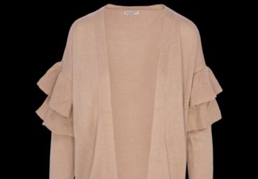 Cardigan with double frilled sleeves. - LK 250TULIPCARDI