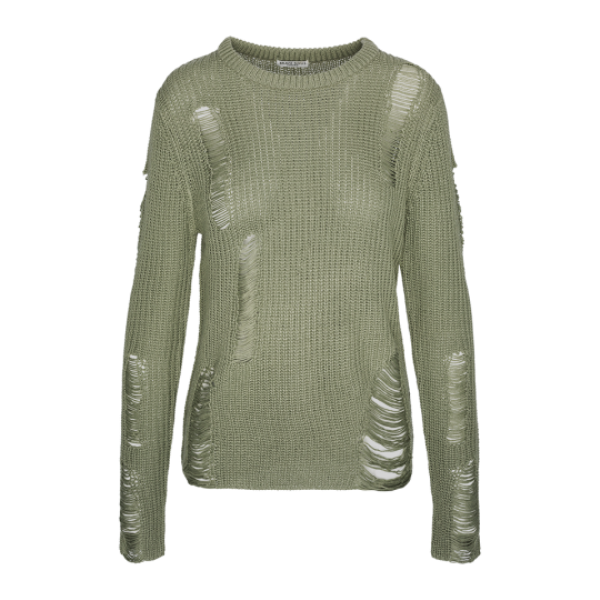 Crew neck rustic jumper with ladder detail. - LK 250HIPPY