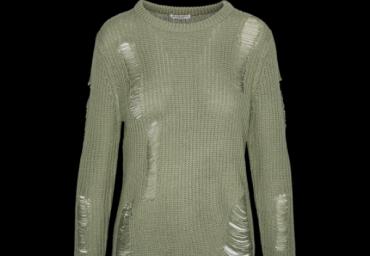 Crew neck rustic jumper with ladder detail. - LK 250HIPPY