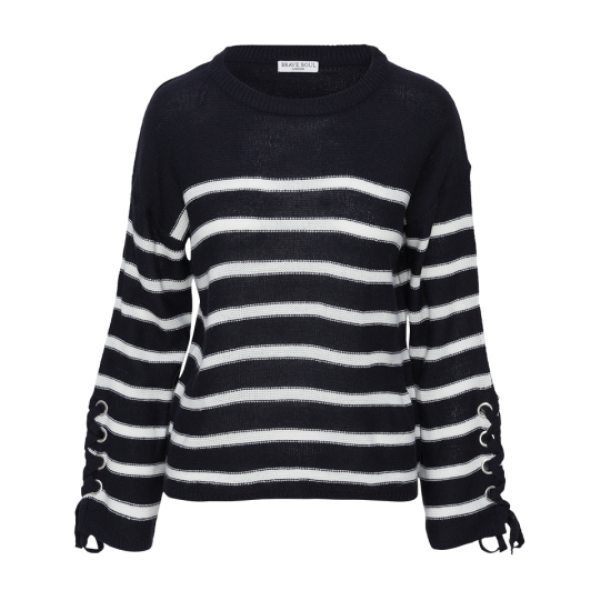 Flared sleeve Jumper with lace up sleeve detail. - LK 248FRENCHIE