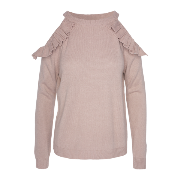 Frill cold shoulder jumper. - LK 250ARIEL