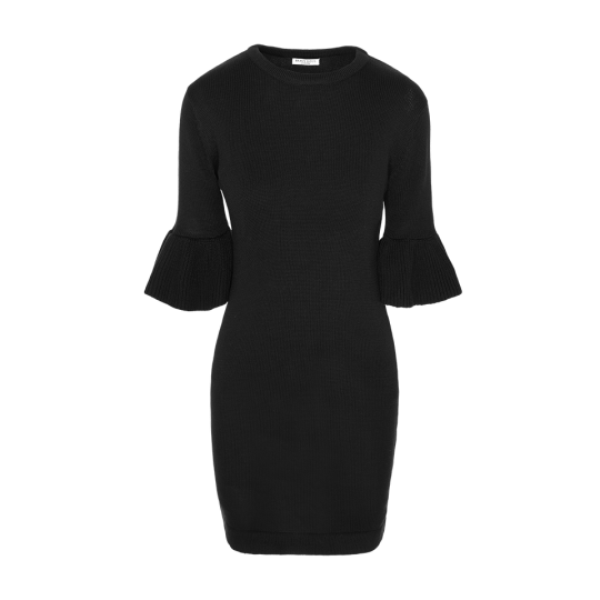 Frilled half sleeve dress. - LK 250ORCHID