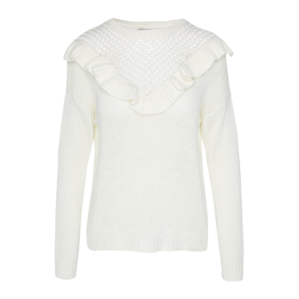 Frilled jumper with mesh. - LK 250LUCKY