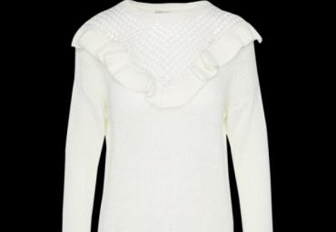 Frilled jumper with mesh. - LK 250LUCKY
