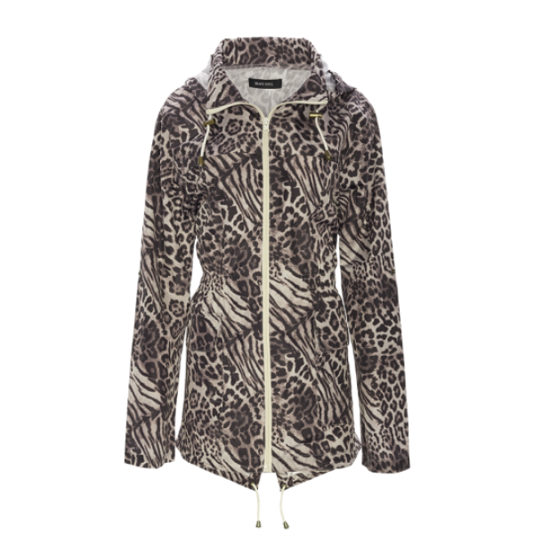Hooded animal printed mac. - LJK SAFARI