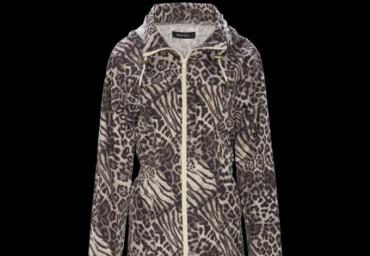 Hooded animal printed mac. - LJK SAFARI