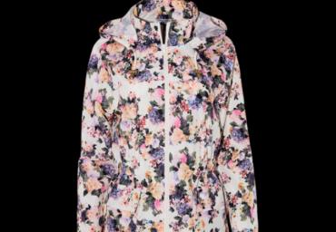 Hooded floral printed mac. - LJK RAVEFLORAL#SS18