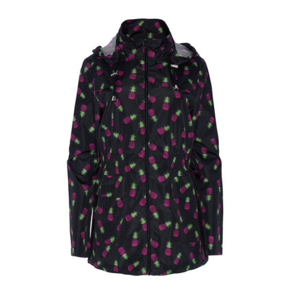 Hooded printed mac. - LJK PINEAPPLE1