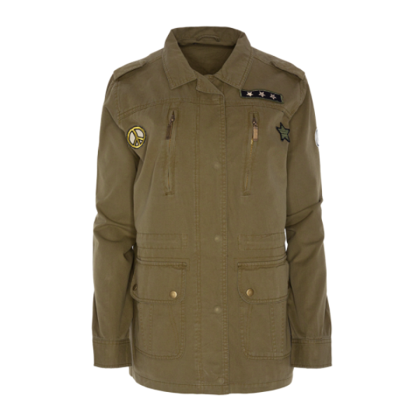 Jacket with 4 pockets and military badges. - LJK JAZLYNN