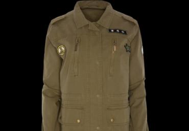 Jacket with 4 pockets and military badges. - LJK JAZLYNN