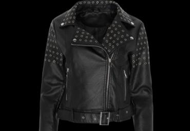 Pvc biker jacket with eyelets and belt. - LJK ENDLESS