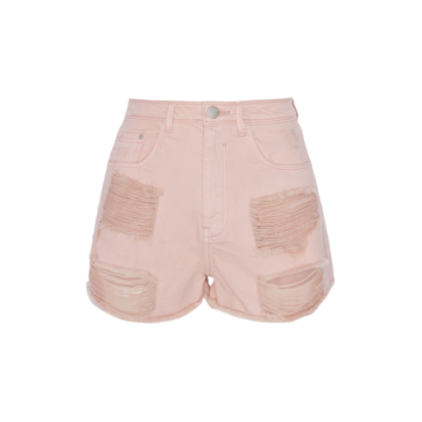 Ripped denim short. - LSRD 494WENDYPIN