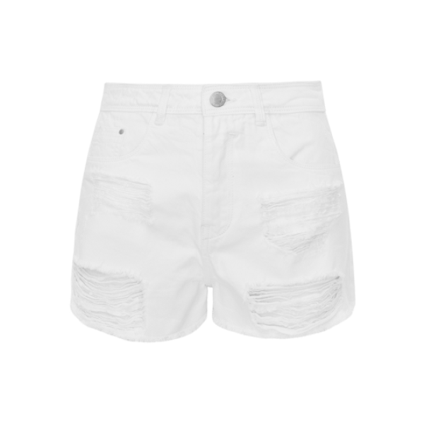 Ripped denim short. - LSRD 494WENDYWHT