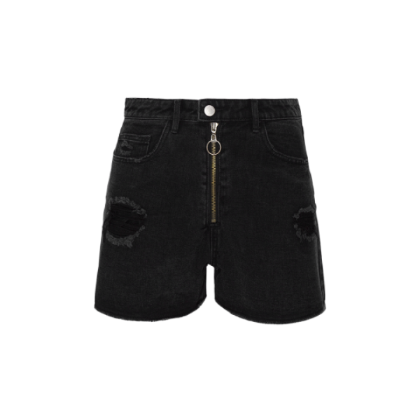 Zip fly shorts with rips. - LSRD 398REAH