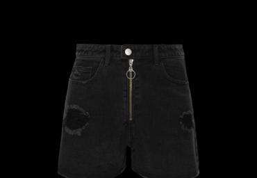 Zip fly shorts with rips. - LSRD 398REAH