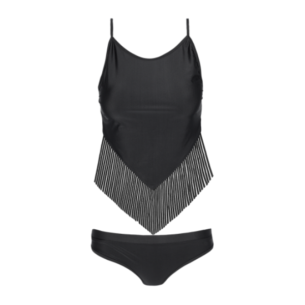 2 pieces bikini with tassle trim hem. - LSW 382MARTHA