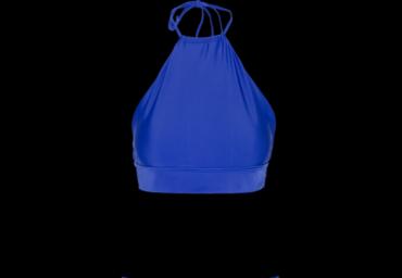 2 pieces halter neck bikini with tie at back and high waist. - LSW 382HEIDI