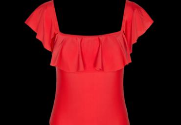 Frilled bardot swimsuit. - LSW 382TAYLOR