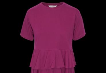 T-shirt with ruffle detail - LTS 414ACORD