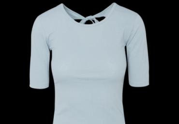 T-shirt with tie up key hole detail at the back - LTS 149MILENA
