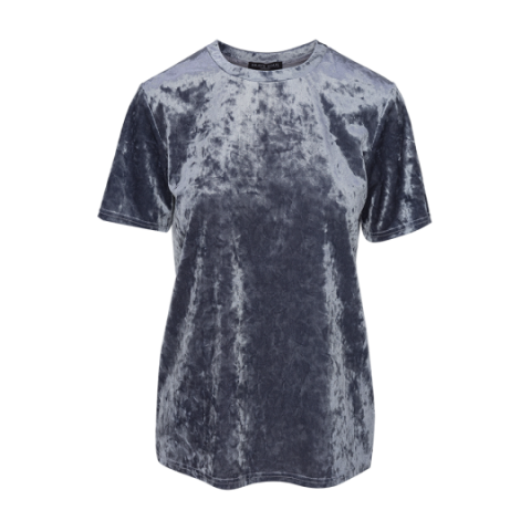 Short sleeve crushed velvet T-shirt - LTS 225CONTI
