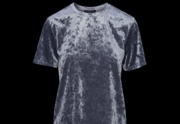 Short sleeve crushed velvet T-shirt - LTS 225CONTI