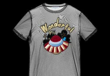 Short sleeve mesh T-shirt with patch detail. - LTS 225WONDER