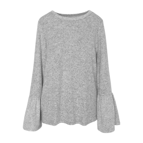 Long sleeve top with bell sleeves. - LLT 481BELLA