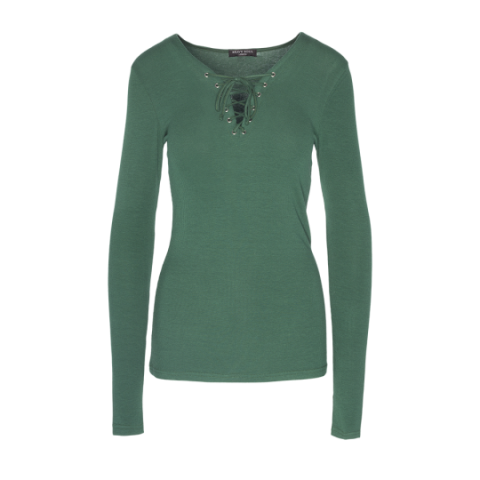 Long sleeve top with detail at neck - LLT 378TARAPKB
