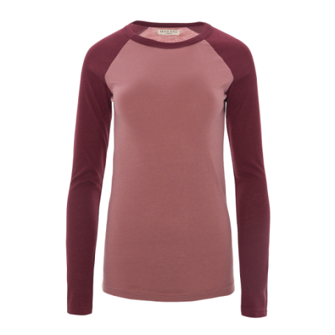 Long sleeve T-shirt with contrast sleeves. - LLT 69HELEN