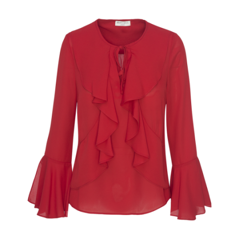 Long sleeve shirt with ruffle details - LWT 225ALEXIS