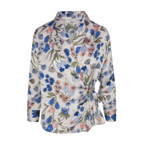 Wrap blouse all over floral print - LWT 225MONY