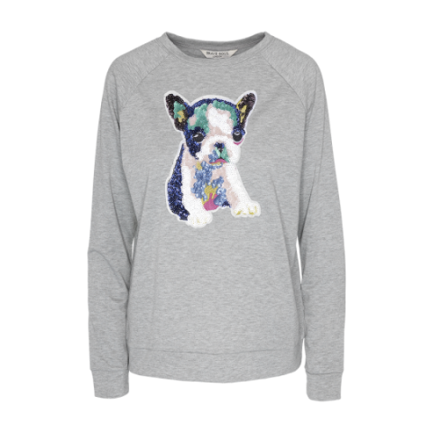 Sweatshirt with dog patch at front. - LSS 272WOOF