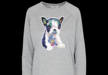 Sweatshirt with dog patch at front. - LSS 272WOOF
