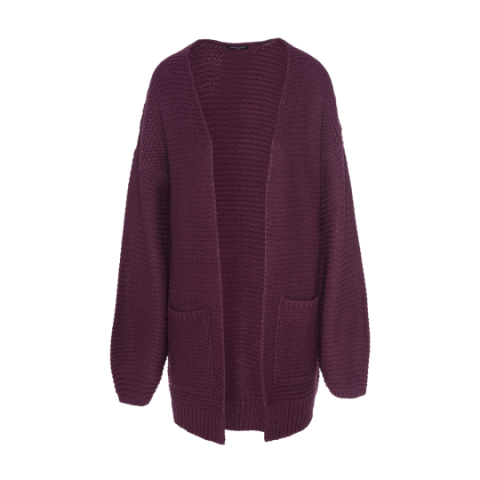 Balloon sleeve cardigan with pockets. - LK 274AMBER