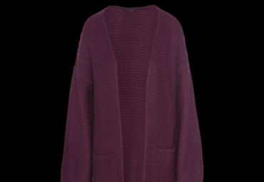 Balloon sleeve cardigan with pockets. - LK 274AMBER