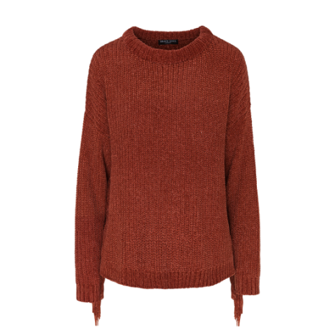 Chenille jumper with fringes at sleeves. - LK 248EMERY (2)