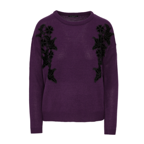 Jumper with velvet applique - LK 230VELVET