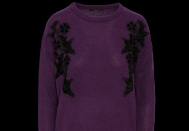 Jumper with velvet applique - LK 230VELVET