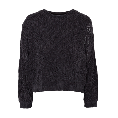 Crew neck balloon sleeeve chenille jumper. - LK 41MEGHAN