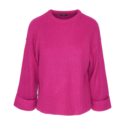 Crew neck knitted jumper with wide sleeve. - LK 250TORRE