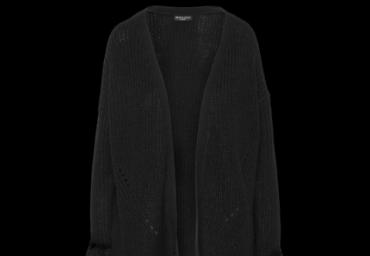 Cropped cardigan with fur cuffs. - LK 230SHABANG
