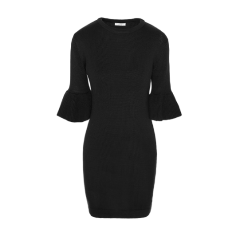 Frilled half sleeve dress. - LK 250ORCHID