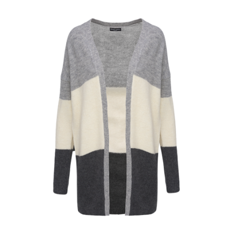 Oversize cardigan with stripe detail. - LK 230VEGAN