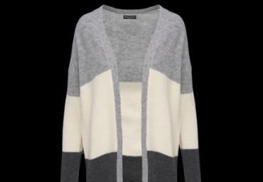 Oversize cardigan with stripe detail. - LK 230VEGAN
