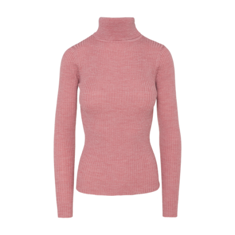 Knitted ribbed roll neck jumper. - LK 249TWINB