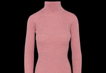Knitted ribbed roll neck jumper. - LK 249TWINB