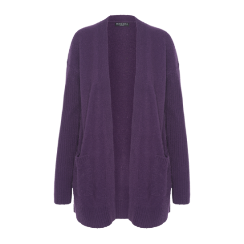 Long cardigan with pockets and rib detail. - LK 230LECHINO