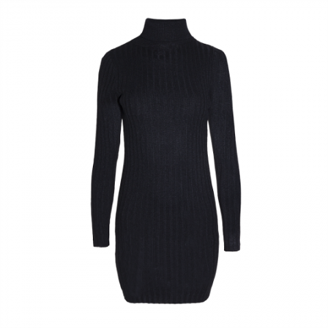 Long line roll neck ribbed jumper. - LK 230AMANDA