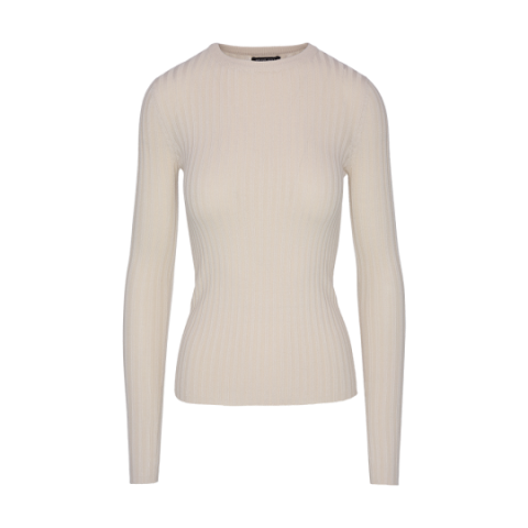 Ribbed crew neck top - LK 273COSMOSC